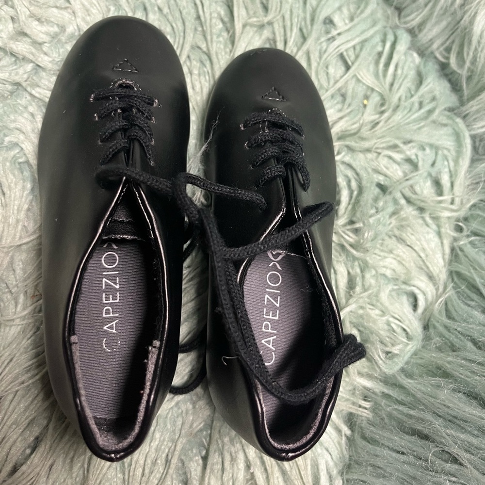 New Black Capezio Tap shoes, black, kids size 10